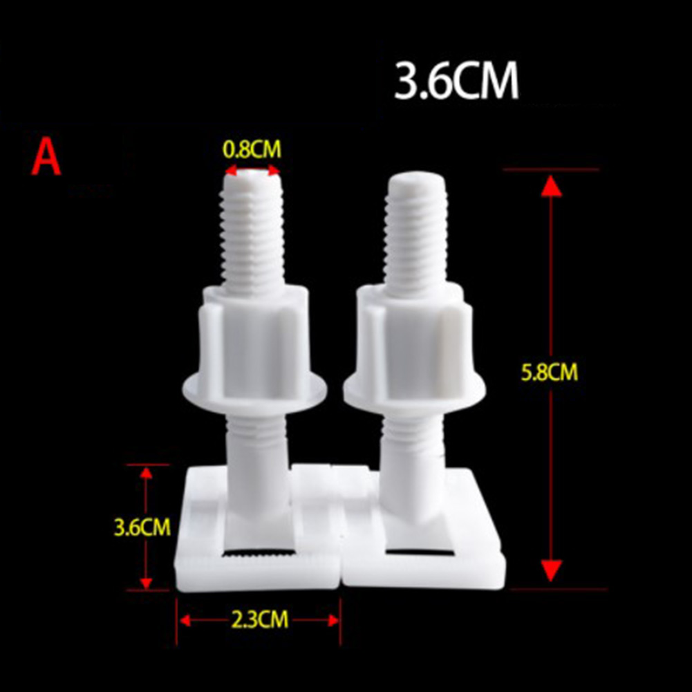 Plastique de toilette Hinge Boulons de réparation Vis de traits Alimeurs Kit de salle de bain Home Room de salle de bain Couvre-chaussée accessoires Fixation d'écran