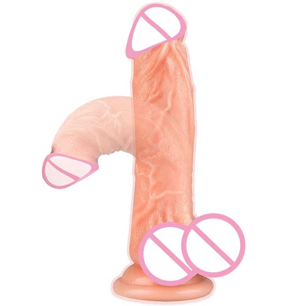 Nxy Dildos dongs realistische Dildo -Sexspielzeug für Frauen 7 3 Zoll Körper sicheres Material G Spot für lebensbezogene Lebensdauer mit Saugbecher Penis Männer Anal 240330