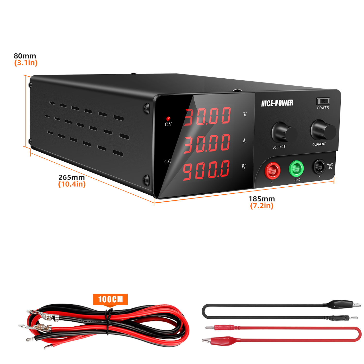 Alimentation électrique stabilisée CC 30V 30A Source de banc réglable Alimentation de laboratoire 30V 20A Variable de commutation haute puissance 60V 10A