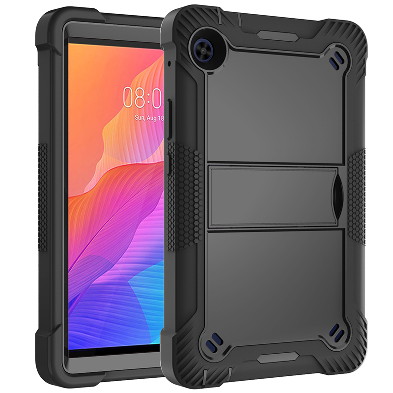 Heavy Duty Shockproof Silicone Case for HW Matepad T8 8 Inch,Protective Cover Protector+Rotating Kickstand