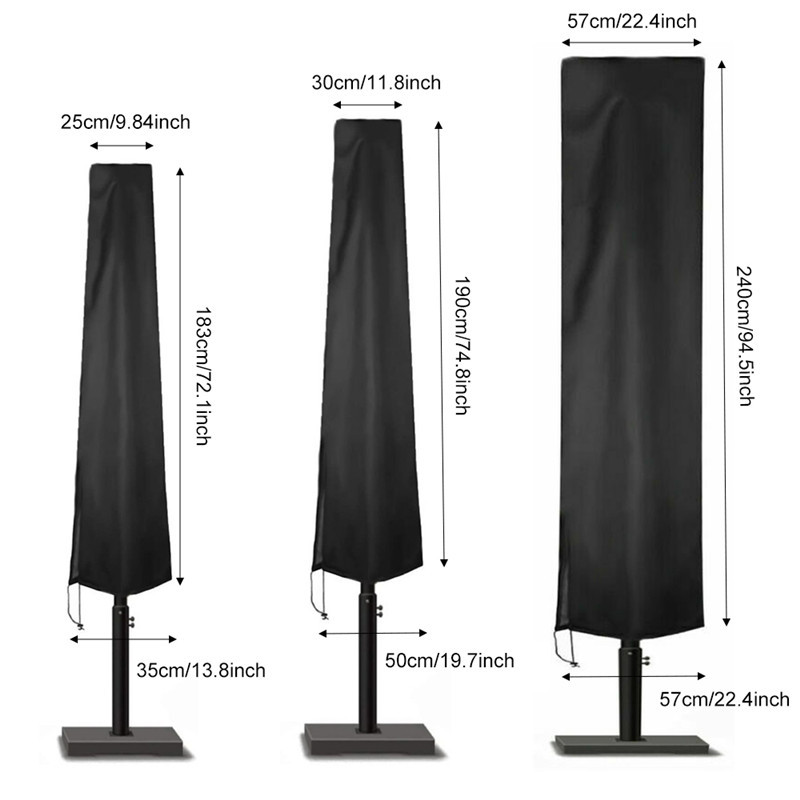 6 taille d'extérieur parapluie du soleil Housse de couverture jardin de la patio épreuve de la météo Patio en porte-à-faux accessoires de couverture de pluie