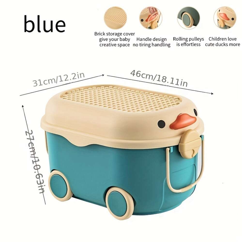 1psc Christmas Gift Duck Sorting Home Cute Shape, Clothes Storage, with Wheels, Box, Suitable for Living Room, Bedroom, Storage Box