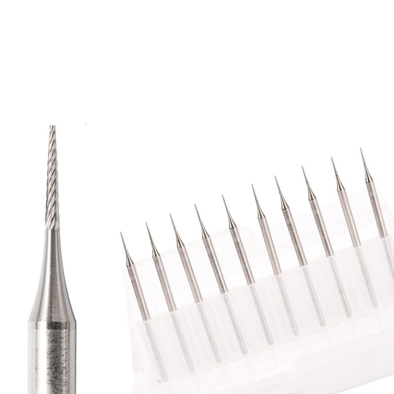 Equipos 10 piezas columna oblicua aguja tungsten acero burs de joyas dentales dental wood herramientas de talla de raíz nuclear