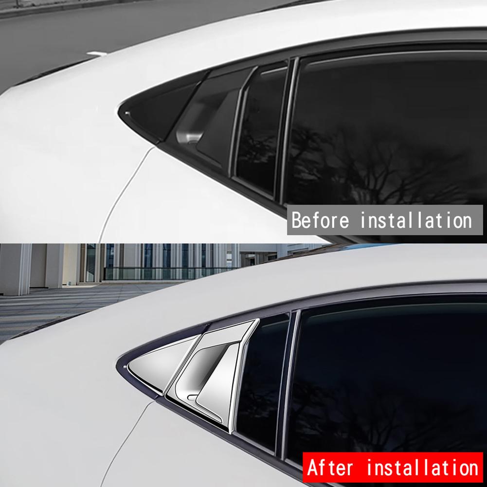 För Toyota Prius 60 Series 2023 2024 ABS Black Carbonfiber bakdörrhandtag skålram bakre triangel trim externa tillbehör