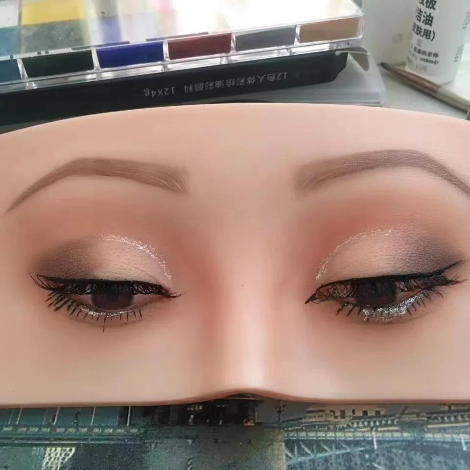 Bouten herbruikbare siliconen 5d oog make -up oefening lash mannequin hoofd de perfecte hulp aan het oefenen van make -up face eyes make -up praktijk
