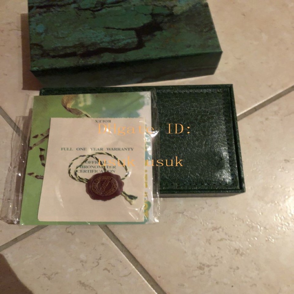 vendita di orologi da uomo borsetta interna esterna da donna 116610 116622 orologi scatole da uomo orologio da polso scatola verde libretto Card253l