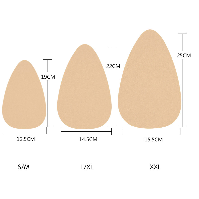 Kvinnor stor storlek vidhäftande bh vattendroppformade osynliga bröstkuddar silikonlyftning bröstvårtkåpan tryck upp bröstklistermärke 1 par