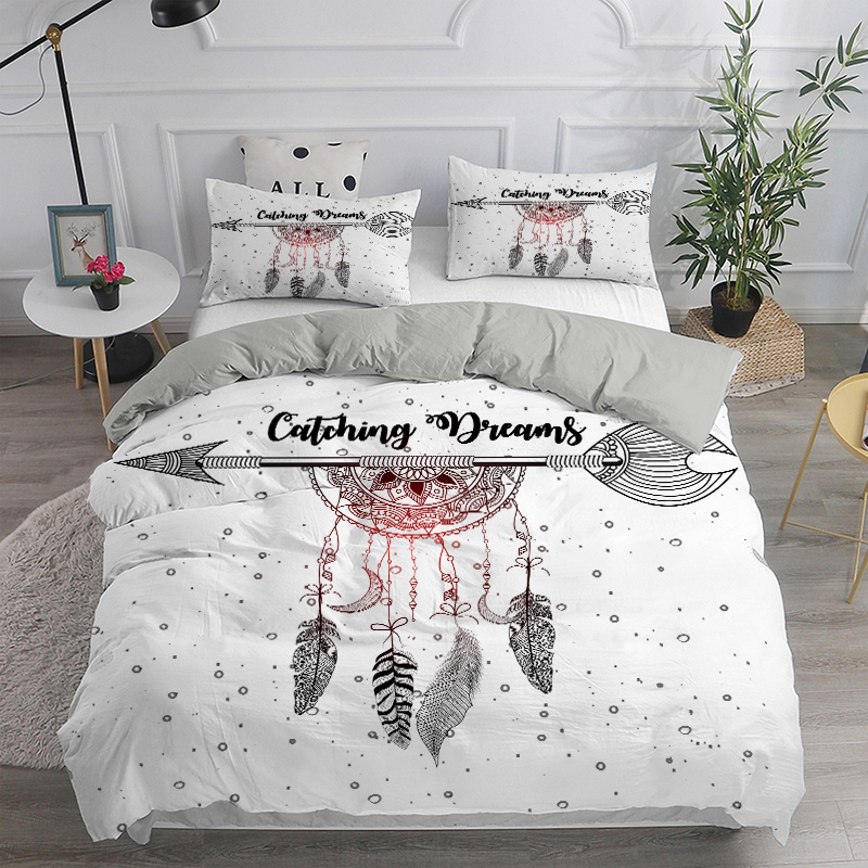 Dream Catcher Bedding Set Elegant Bohemian Duvet Cover Queen Twin Full Ethnic Quilt Cover Single Double King Comforter Bed Cover