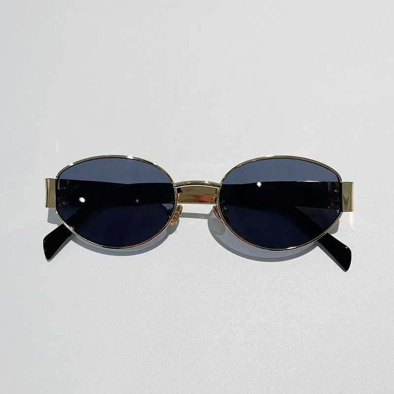 Solglasögon europeisk amerikansk stil solglasögon för män ovalt UV400 -skydd för kvinnor som kör resesolglasögon för kvinnor J240330