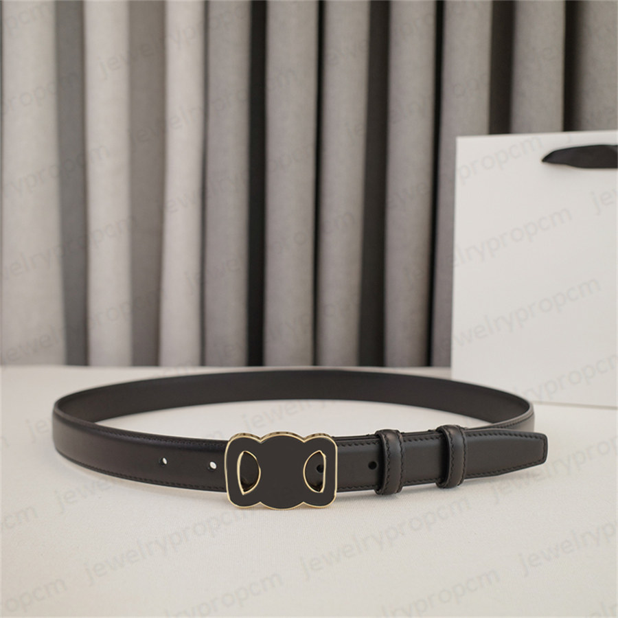 Designer Casual Leather Belts Fashion Women`s Belt 2.5 CM Wide Smooth Buckle Travel Accessories 3 Colors
