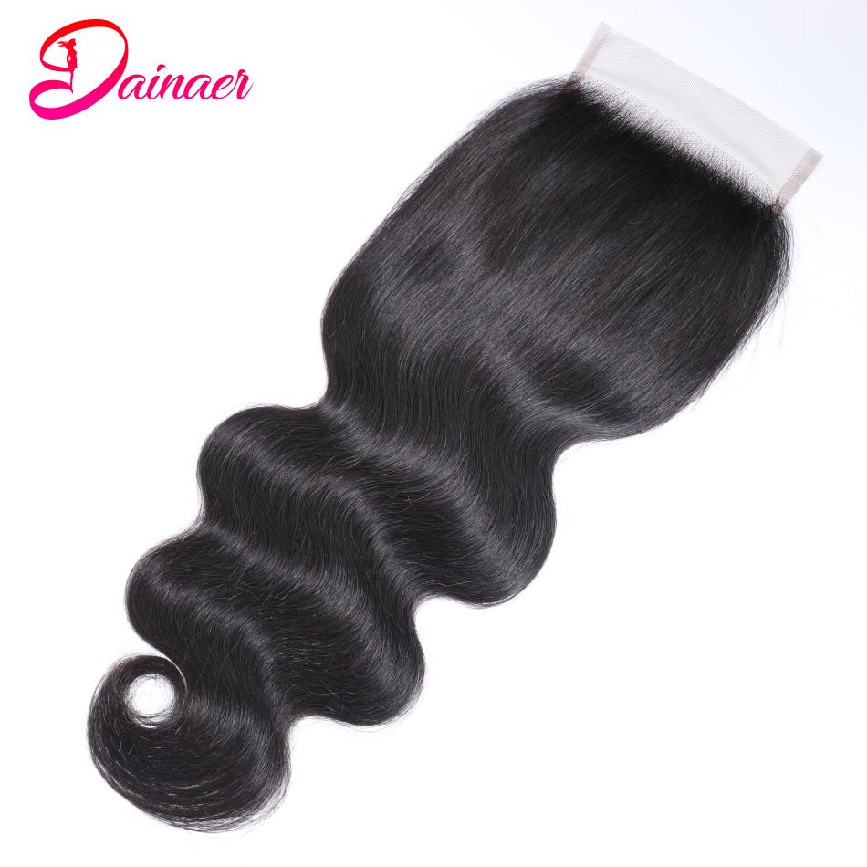 1/2/Body Wave Closure 100% Human Hair 4x4 Closure Only Brazilian Remy Hair Closure 8-22inches Transparent Lace Closure