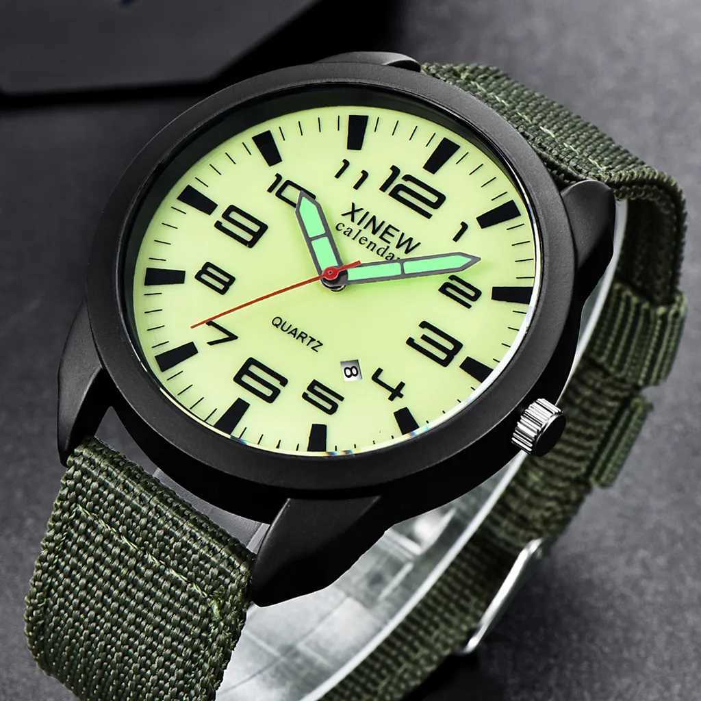 Horloges Horloge Man Hoge Kwaliteit Outdoor Mannen Datum Roestvrij Staal Militaire Sport Analoog Quartz Horloge Zegarek Mski 24329