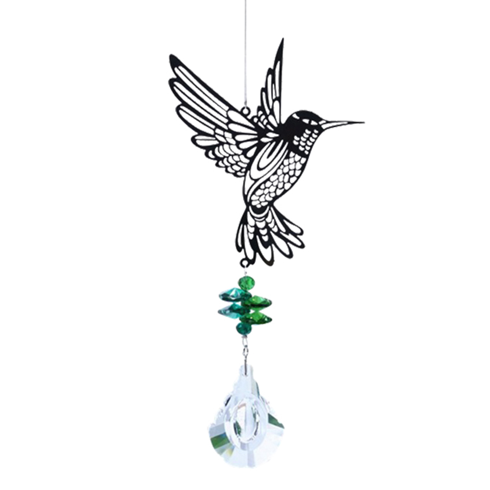 Crystal Suncatcher Prisms Szklany żyrandol Słoneczny Hummingbird Owl Wind Chimes Rainbow Chaser Wiszący Wisior Catcher Wiselant