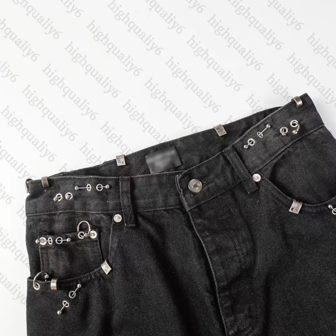 Jeans amples avec tête de Machine à feu, rivets, de haute qualité, célèbres, 24ss, nouveaux pantalons à la mode, livraison gratuite pour hommes et femmes