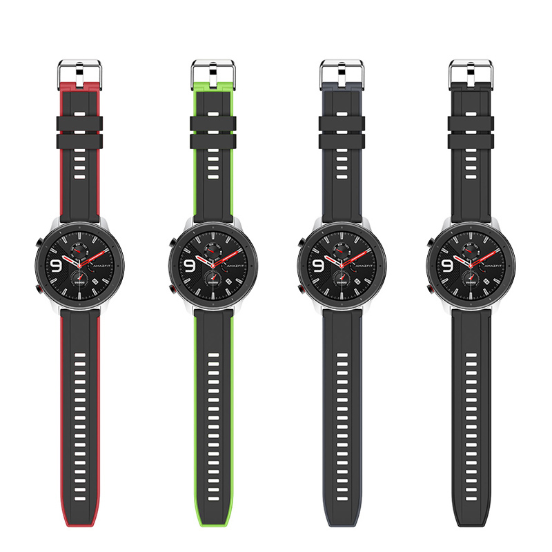 FIFATA dla Huami GTR 47 mm Pasp 22 mm silikonowy zespół na Xiaomi Amazfit GTR 2 PACE Stratos3 2 2s Smart Branchband Bransoletka