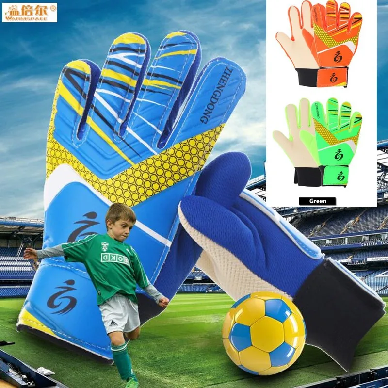 Gloves Children Boys Football Football Bramkarz Rękawiczki Niezsuwane Pieczne Rękawiczki piłkarskie PU skórzane