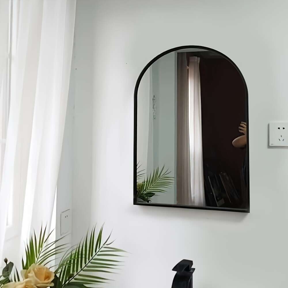 Espejo de tocador arqueado montado en la pared, moderno perfecto para dormitorio, baño, entrada, sala de estar, pared de galería, decoración de Ramadán, 1 ud.