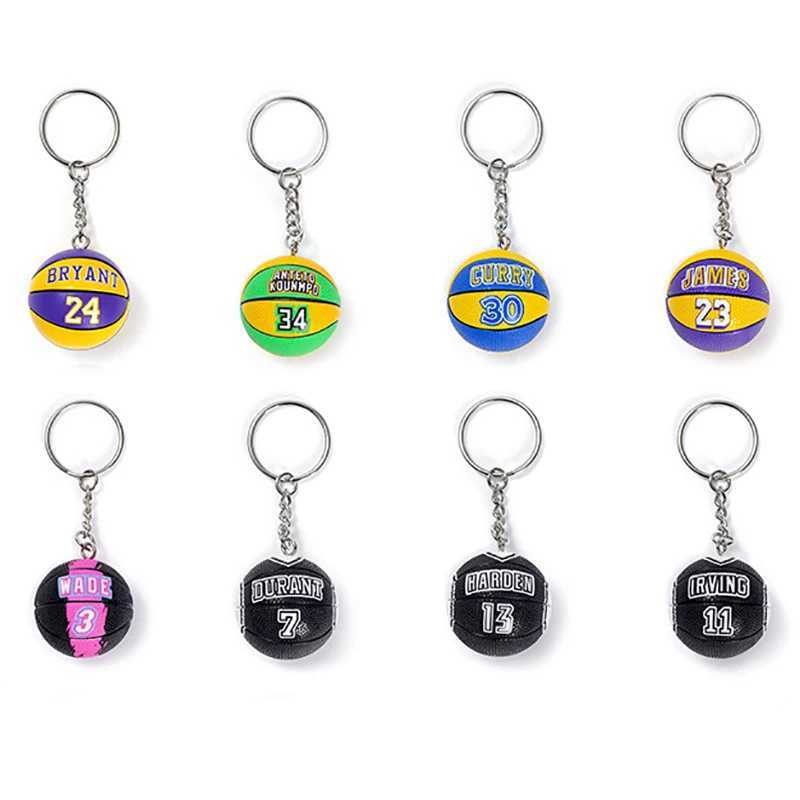 Porte-clés Lanyards Curry Basketball Porte-clés Porte-clés de voiture All Star Fan Porte-clés Sac de balle Pendentif Bijoux Amant Pavillon Meilleur Cadeau Accessoires J240330