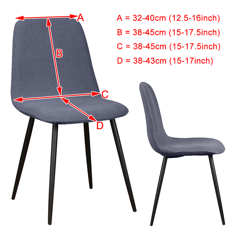 Hign Elastic Short Back Stuhl Deckung Feste Farbdruck geschwungener Kurzstuhl -Stuhl -Stuhlabdeckung für Wohnzimmer Home