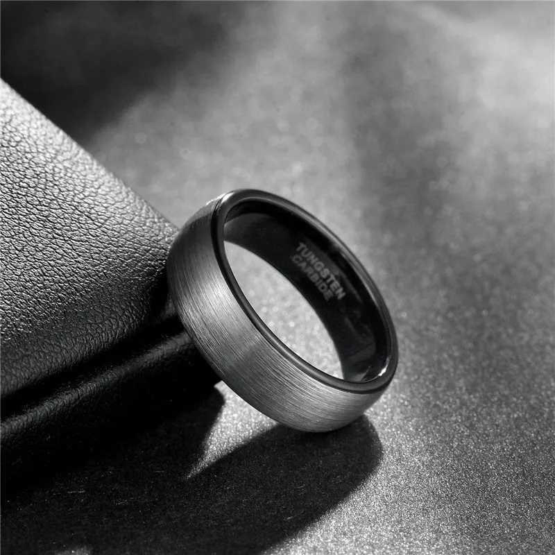 Wedding Rings Tigrade 4/6/8mm Classic Brushed Men Tungsten Carbide Ring Male Wedding Rings Anillos Anel Masculino Men Ring Bague Engagement 24329