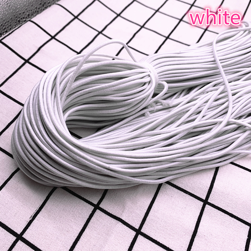 New 5yards 1.5mm 2mm 2.5mm White High Elastic Round Elastic Band Rubber Band Elastic Cord for Jewelry Making Diy Accessories