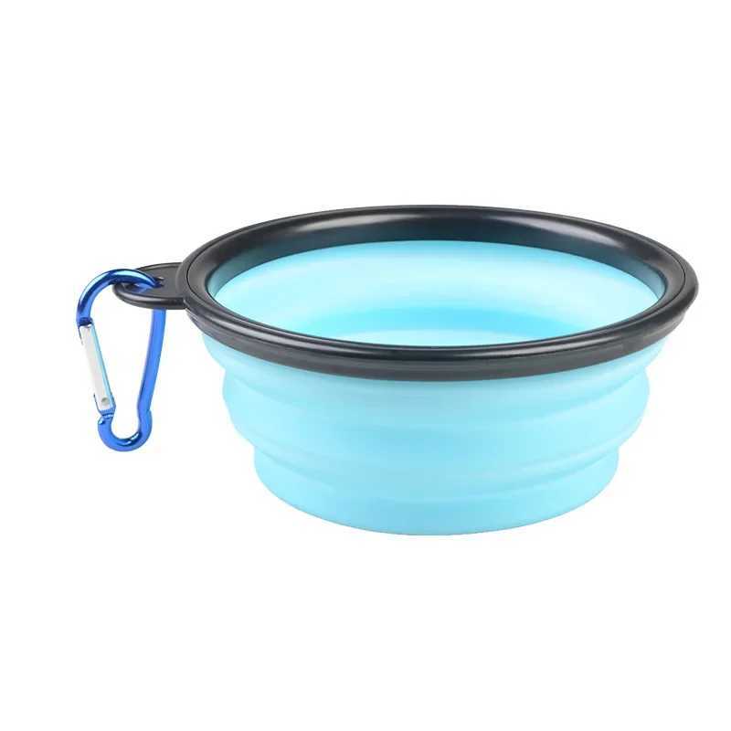 Camp Kitchen 1000ml Stor hopfällbar hund Pet Folding Silicone Bowl Outdoor Travel Portable Puppy Food Container Feeder Dish Bowl 240329