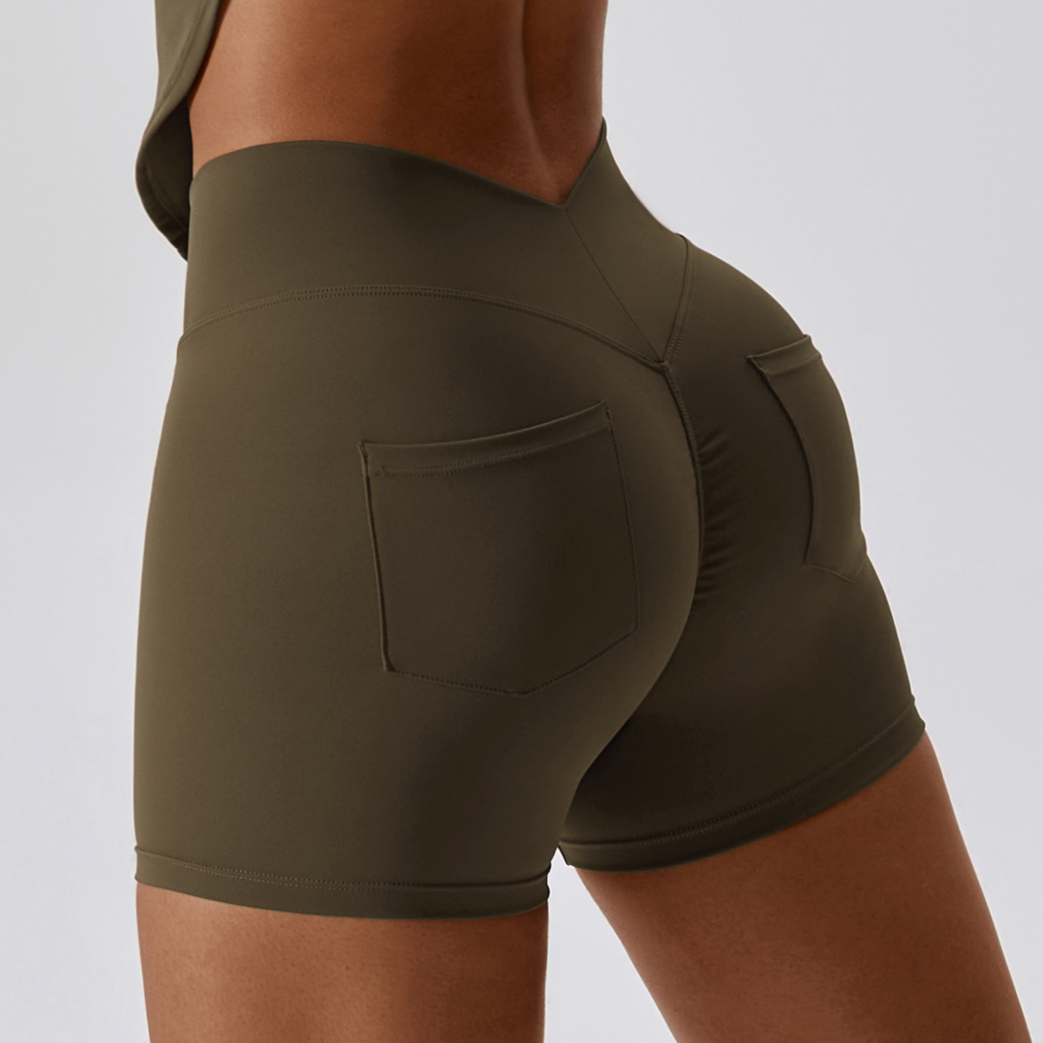 LL Womens Yoga Shorts Rear Pocket High V Waist Yoga Bike Shorts Women Scrunch Butt Push Up Gym Athletic Booty CDK8162