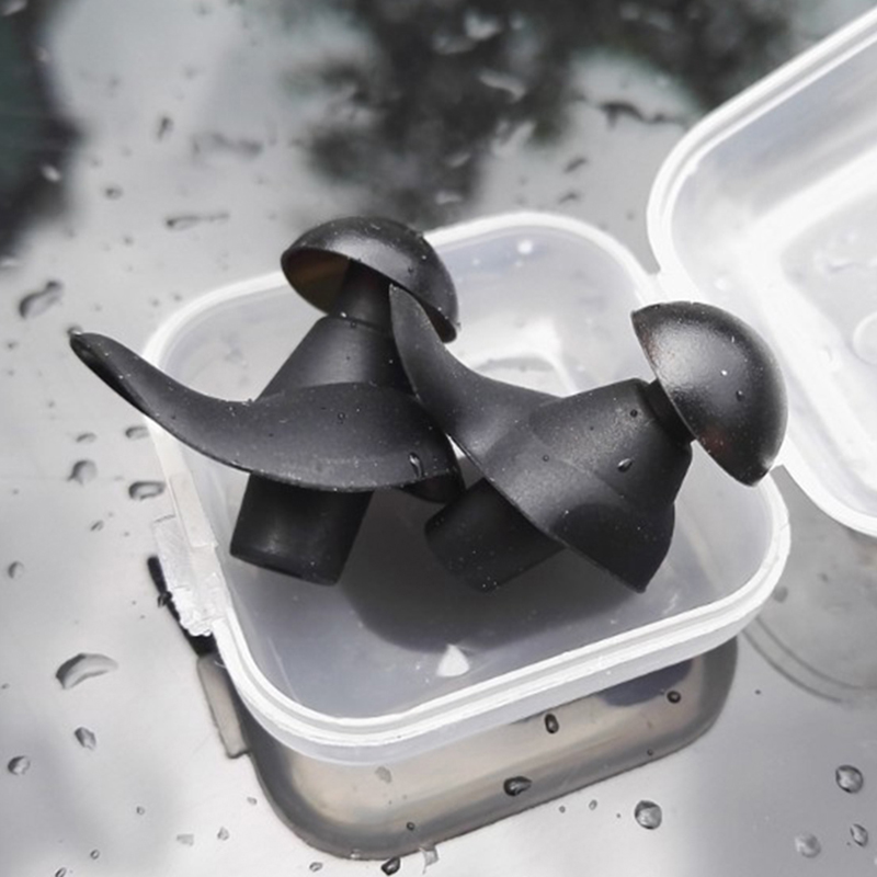 2x tampões para ouvidos à prova d'água duráveis de nadar de silicone mergulhar protetor para ouvido adulto esportes de água anti-ruído acessório