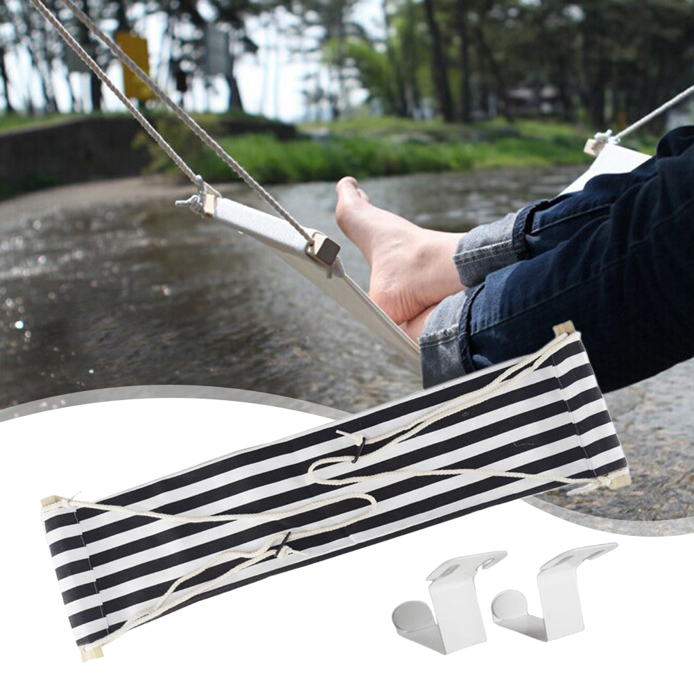 Portable Foot Hammock Lazy Casual Desk Rest Foot Put Feet Swing Footrest Outdoor Rest Office Tables Leisure Home Garden Camping