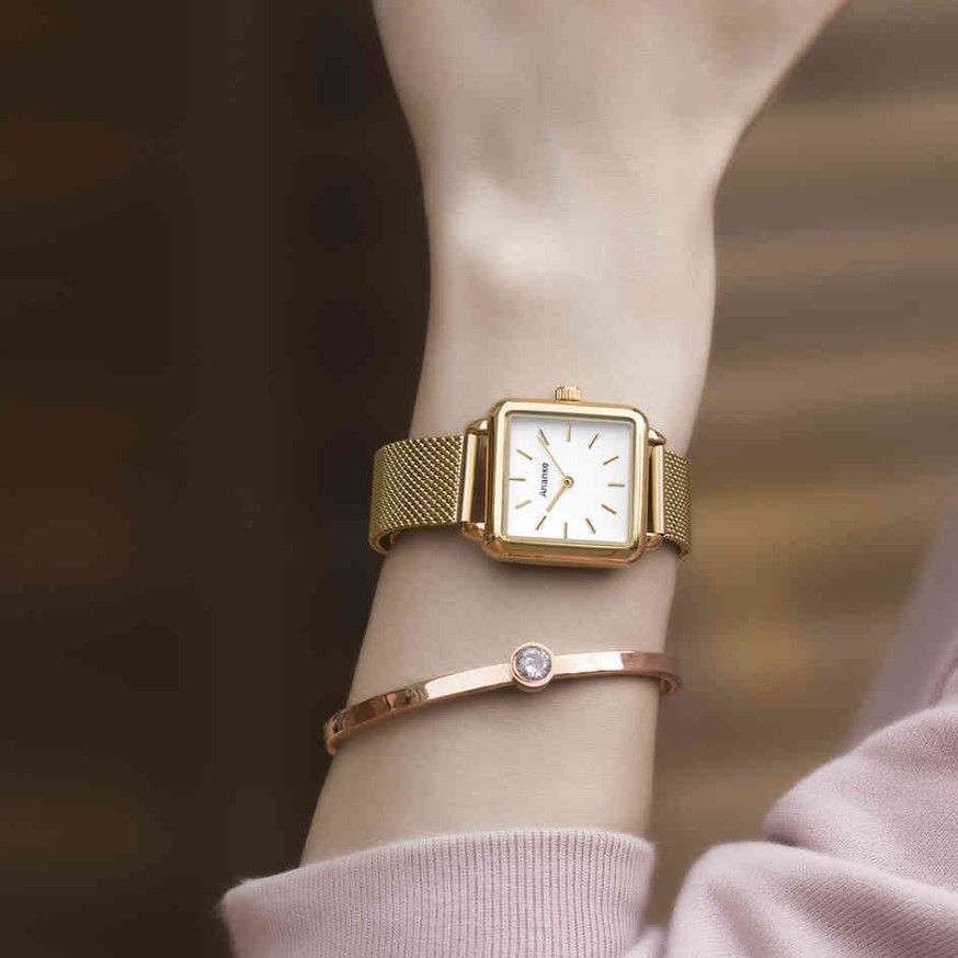 Ananke marque de luxe marque femmes tenue décontractée montre à Quartz dames Bracelet montres mode en acier inoxydable horloge horloge 210325277z