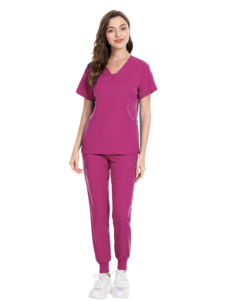 Slim Fit Women Scrubs Sets Acessórios de enfermeiros uniformes médicos hospital Hospital odontologia de roupas de trabalho clínica de roupas de trabalho cirúrgicas