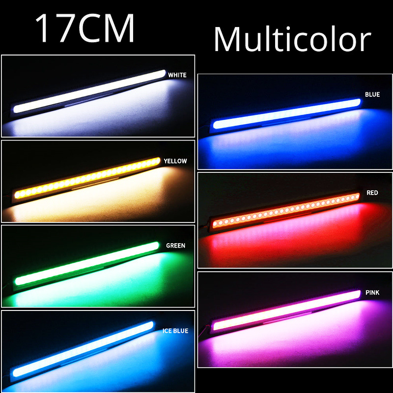 17cm Universal Waterproof Daytime Running Light Auto COB DRL LED Strip Light Car COB Fog Lamp Car Styling Led DRL Lamp