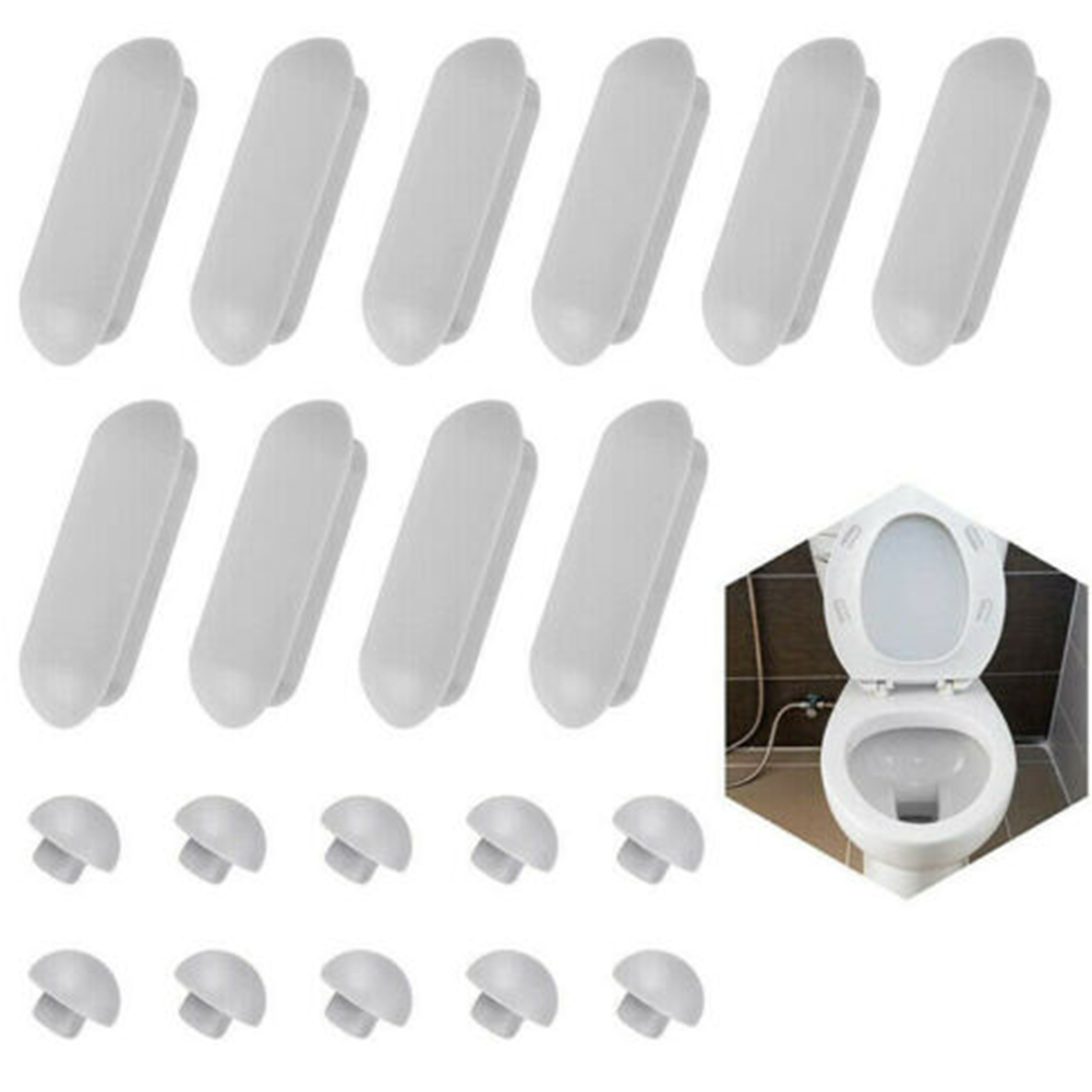 Toilet Lid Accessories Brand New Toilet Seat Buffers Pack-White Stop Bumper Self Adhesive Toilet Seat Sticker Gasket Set