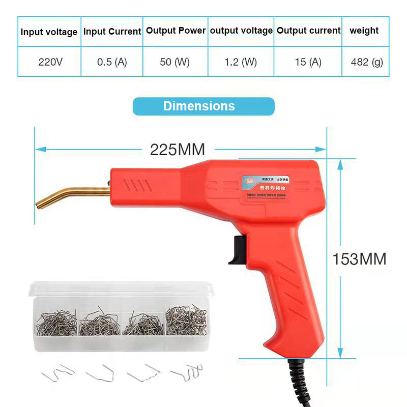 Portable Handheld Plastics Welding Machine Panel Crack Repairs Kit Thermal Cutting Hot Stapler Plastics Hole Repairing Tool