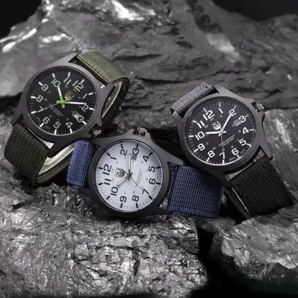 Armbandsur Militär Mens Quartz Watch Black Dial Date Luxury Sport Wrist Watch Mens Watches For Men Smart Watches For Men 24329