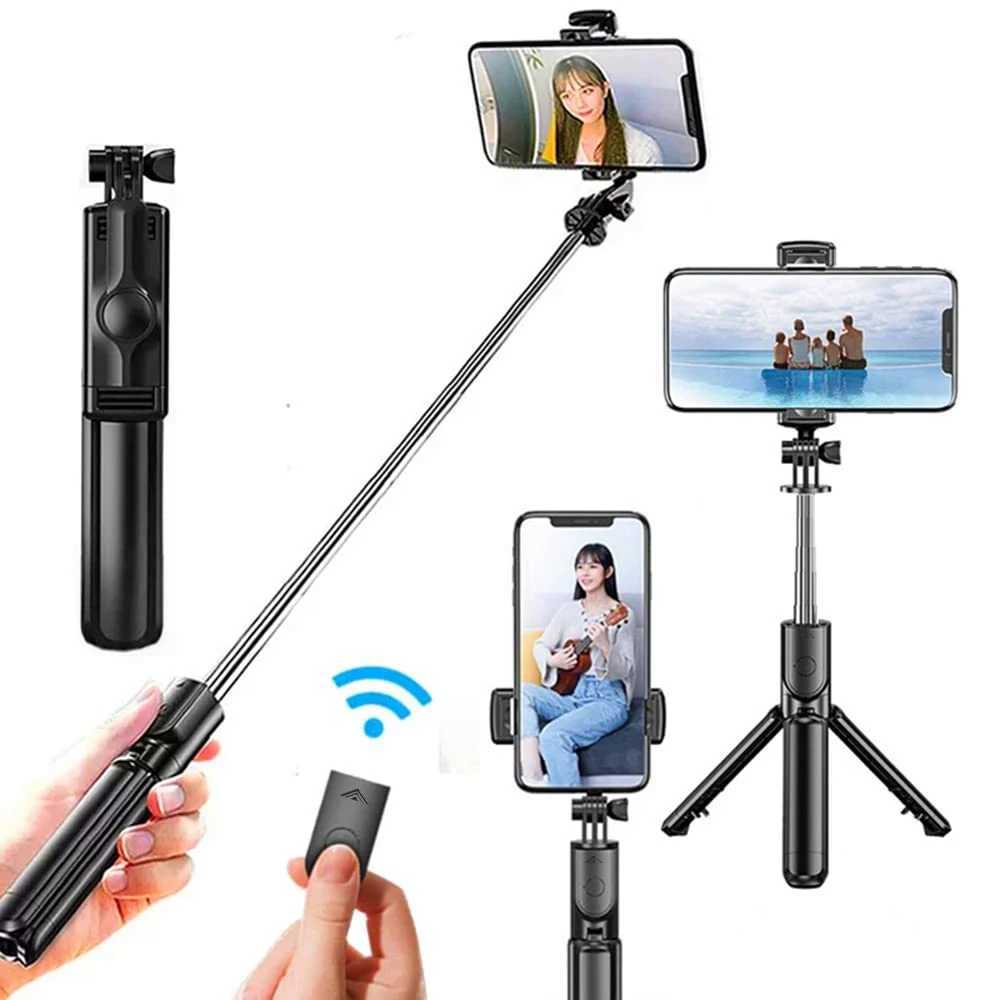 Selfie-Einbeinstative, Selfie-Stick-Stativ mit Fernbedienung, ausziehbar für iPhone, hochfeste Beine für iPhone 15, 14, 13, 12 Pro Max, Smartphone 24329