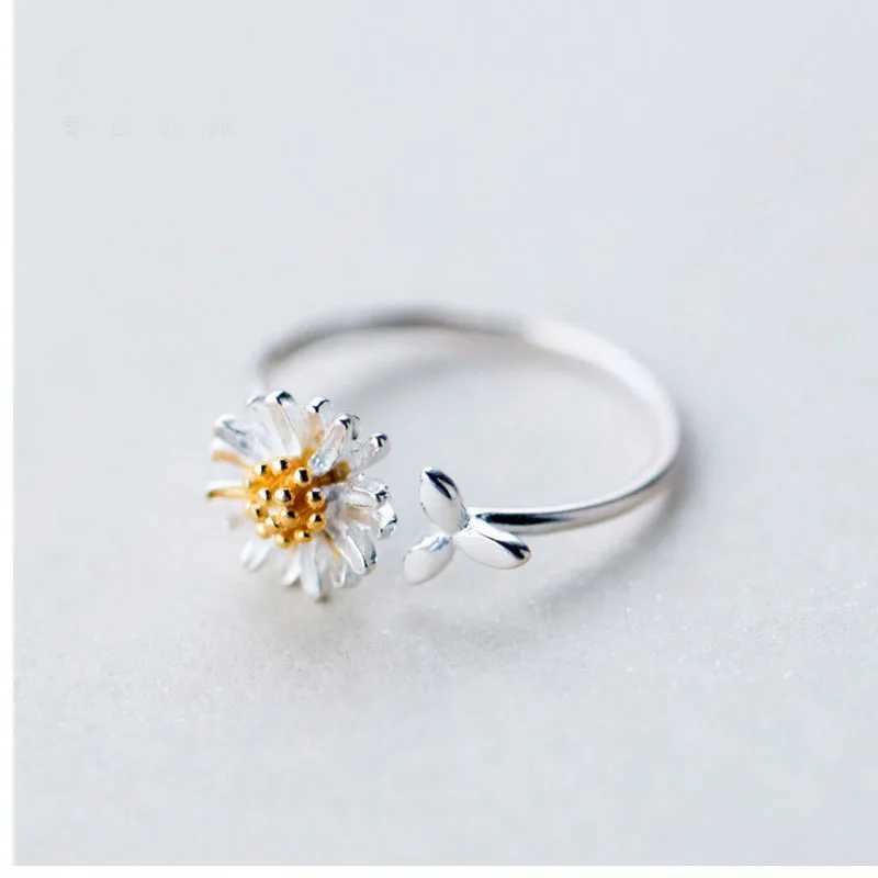 Trouwringen Vintage Daisy Bloem Ringen Voor Vrouwen Koreaanse Stijl Verstelbare Opening Vinger Ring Bruid Bruiloft Engagement Statement Sieraden Gif 24329
