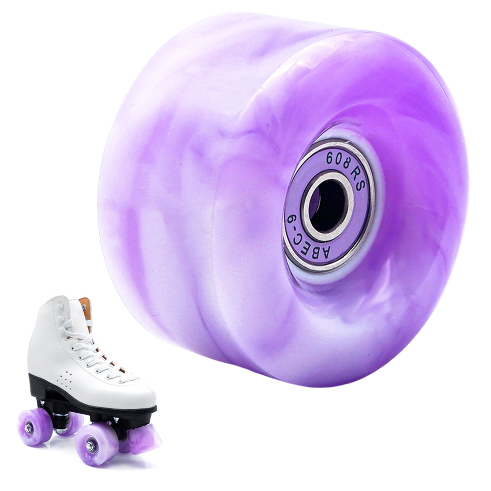 Quad Skates Wheels 82A 58*32mm Including Bearings ABEC-5 PU Quad Roller Skates Outdoor And Indoor Accessories Women Shoes No Led