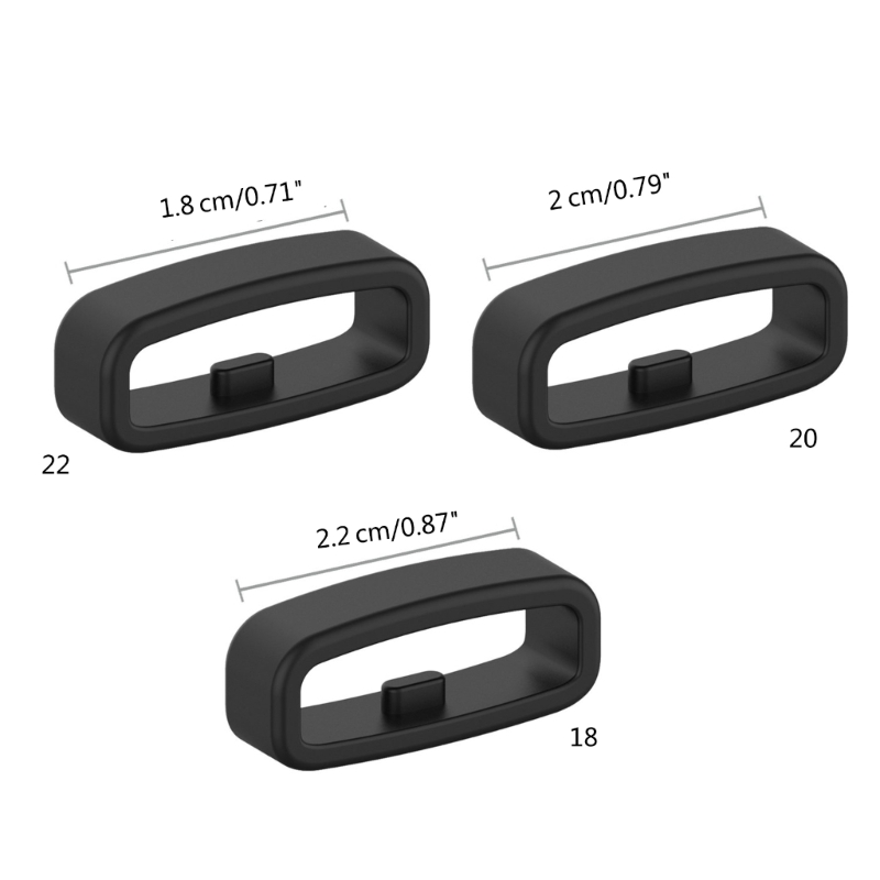 10 -stcs rubber horloge riem band keeper lus beveiligingshouder Ring 18 mm 22 mm 22 mm voor Samsung Garmin Xiaomi Huawei Amazfit