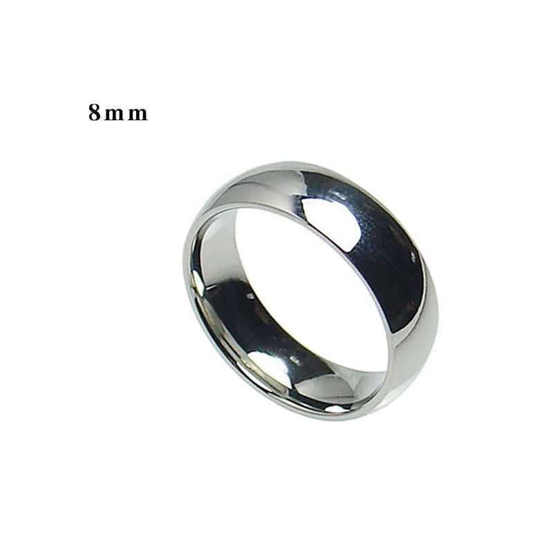 Fedi nuziali Anello liscio curvo interno ed esterno Gioielli di moda Anello da uomo in acciaio inossidabile Anelli coppia uomo Donna 4mm6mm8mm12mm Largo 24329