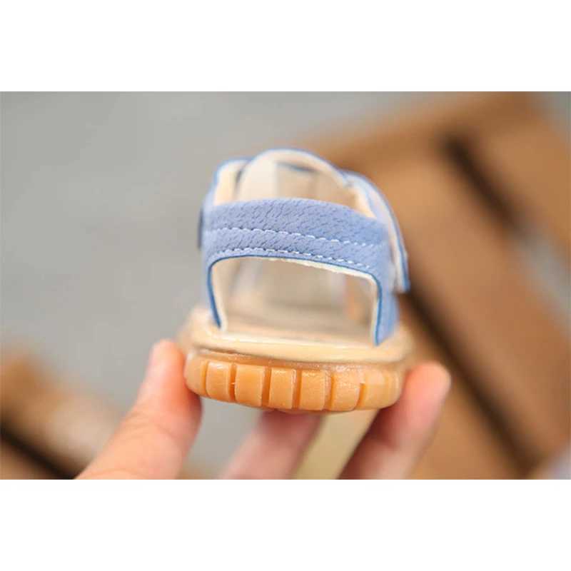 Сандалии, летняя детская обувь, модная римская обувь с закрытым носком, детская обувь на плоской подошве, сандалии на мягкой подошве, детские сандалии для мальчиков, прогулочная обувь 240329