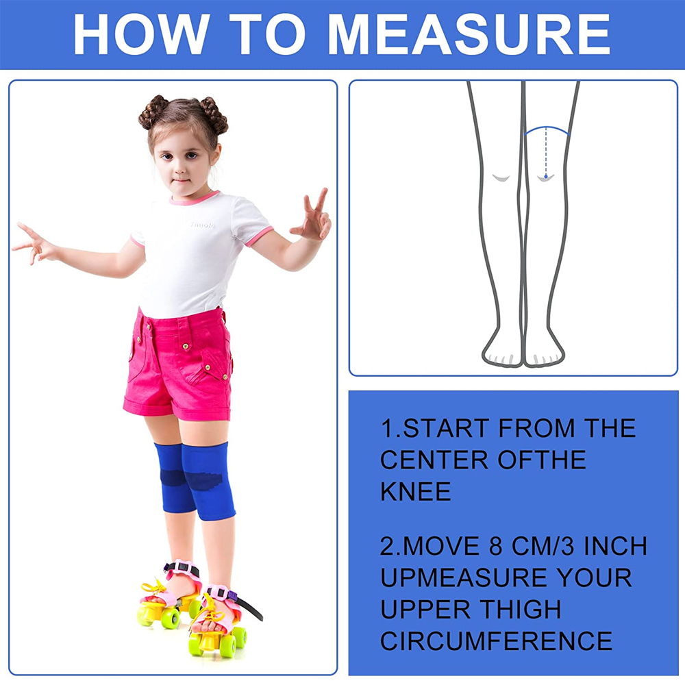 QMWWMQ Soft Sticked Kids Teens Knee Brace Children Patella Brace Support för Soccer, Volleyball, Basketball, Outdoor Sports