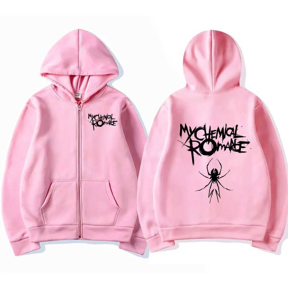 Felpe con cappuccio da uomo Felpe Rock Band My Chemical Romance Mcr Dead Zipper Felpa con cappuccio Black Parade Punk Felpa con cerniera Moda uomo Giacca con cappuccioL2403