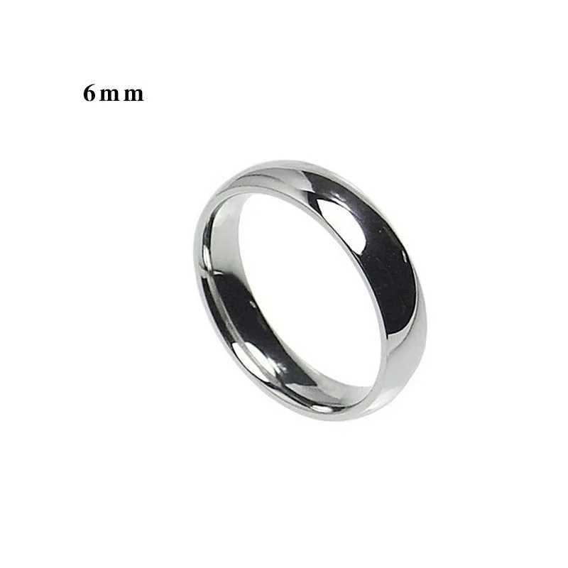 Fedi nuziali Anello liscio curvo interno ed esterno Gioielli di moda Anello da uomo in acciaio inossidabile Anelli coppia uomo Donna 4mm6mm8mm12mm Largo 24329