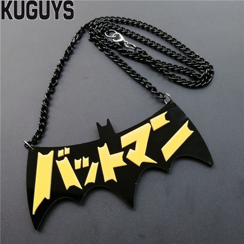 Collier pendentif japonais en acrylique, bijoux à la mode, accessoires hip-hop, chaîne de pull, 285v