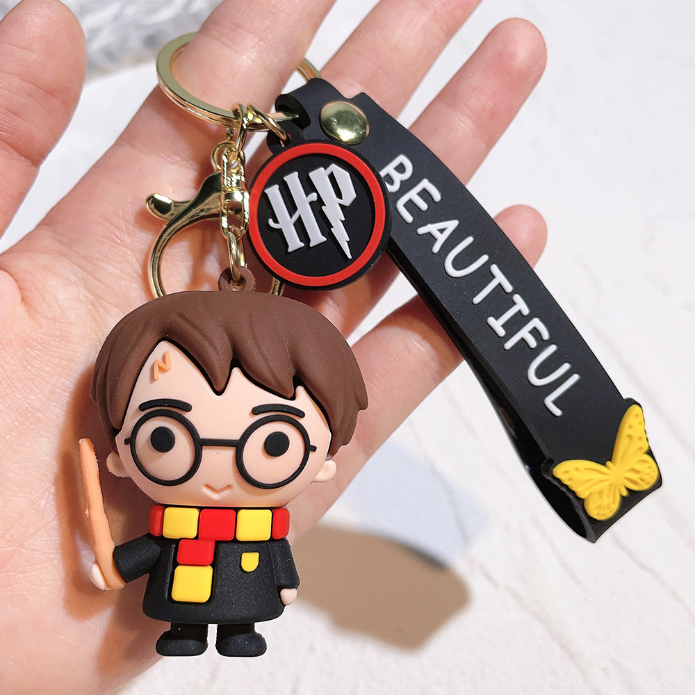 Fashion Cartoon Movie Character Keychain Rubber And Key Ring For Backpack Jewelry Keychain 083544