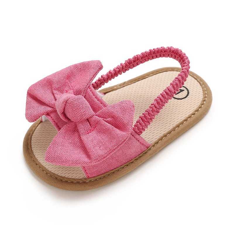 Sandals Summer Big Bowknot Breathable Comfortable Soft Sole Princess Sandal Shoe Of 0-18 Months Newborn Male and Female Baby 240329