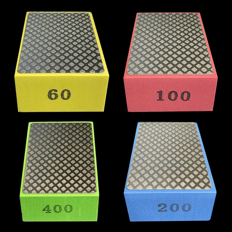 Practical Diamond Hand Polishing Pads Hand-held Abrasive Pads 60/100/200/400# Dropship