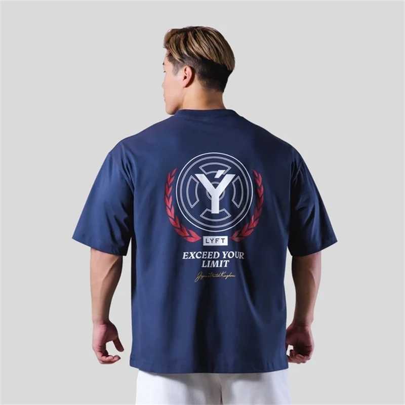 T-shirts voor heren LYFT BACK Y PLATE Zomer heren fitness T-shirt Ultrafijn katoenen T-shirt Hoge kwaliteit losse herenkleding T-shirt J240330