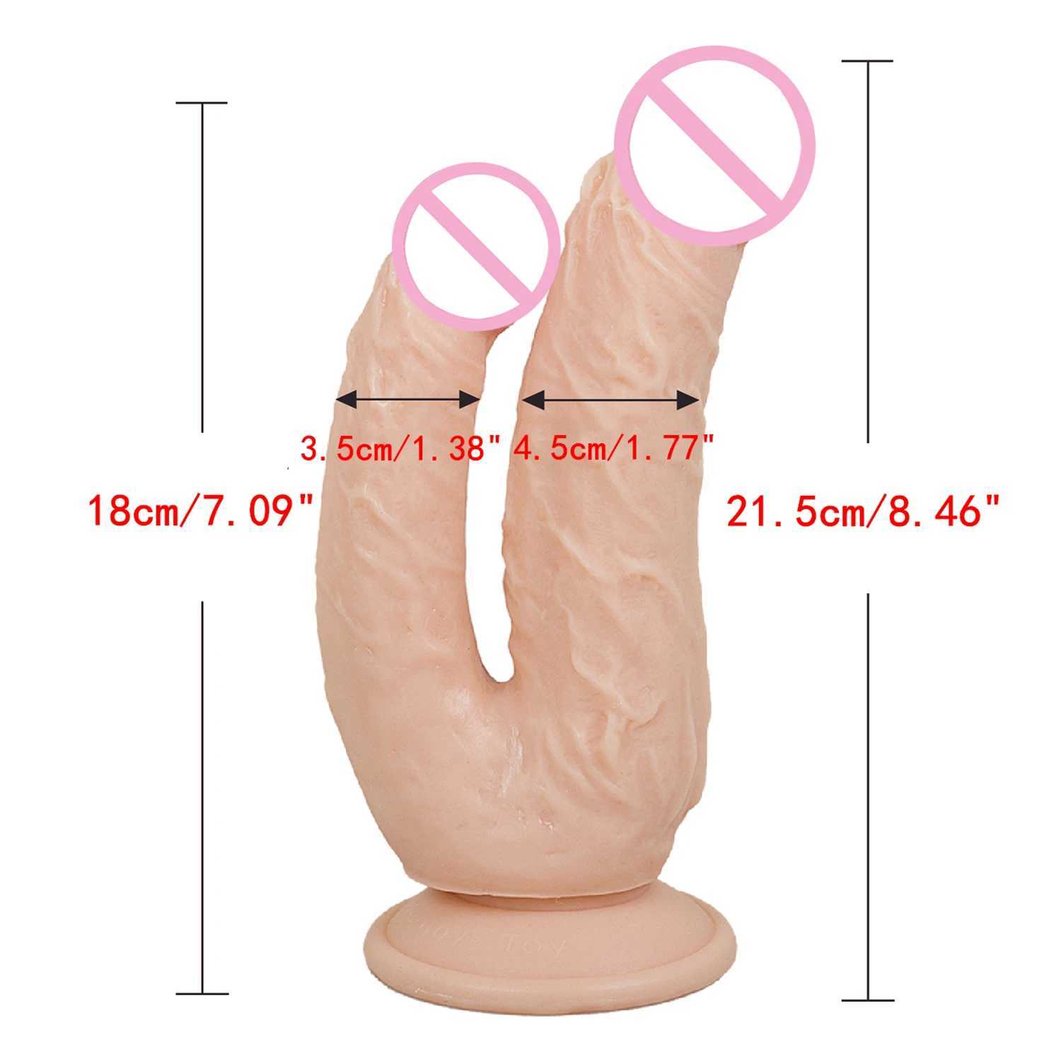 NXY dildos dongs grote dubbele penetratie vagina en anus zachte huid voelen fallus hoofd penis seksspeeltjes voor vrouwen masturbatie 240330